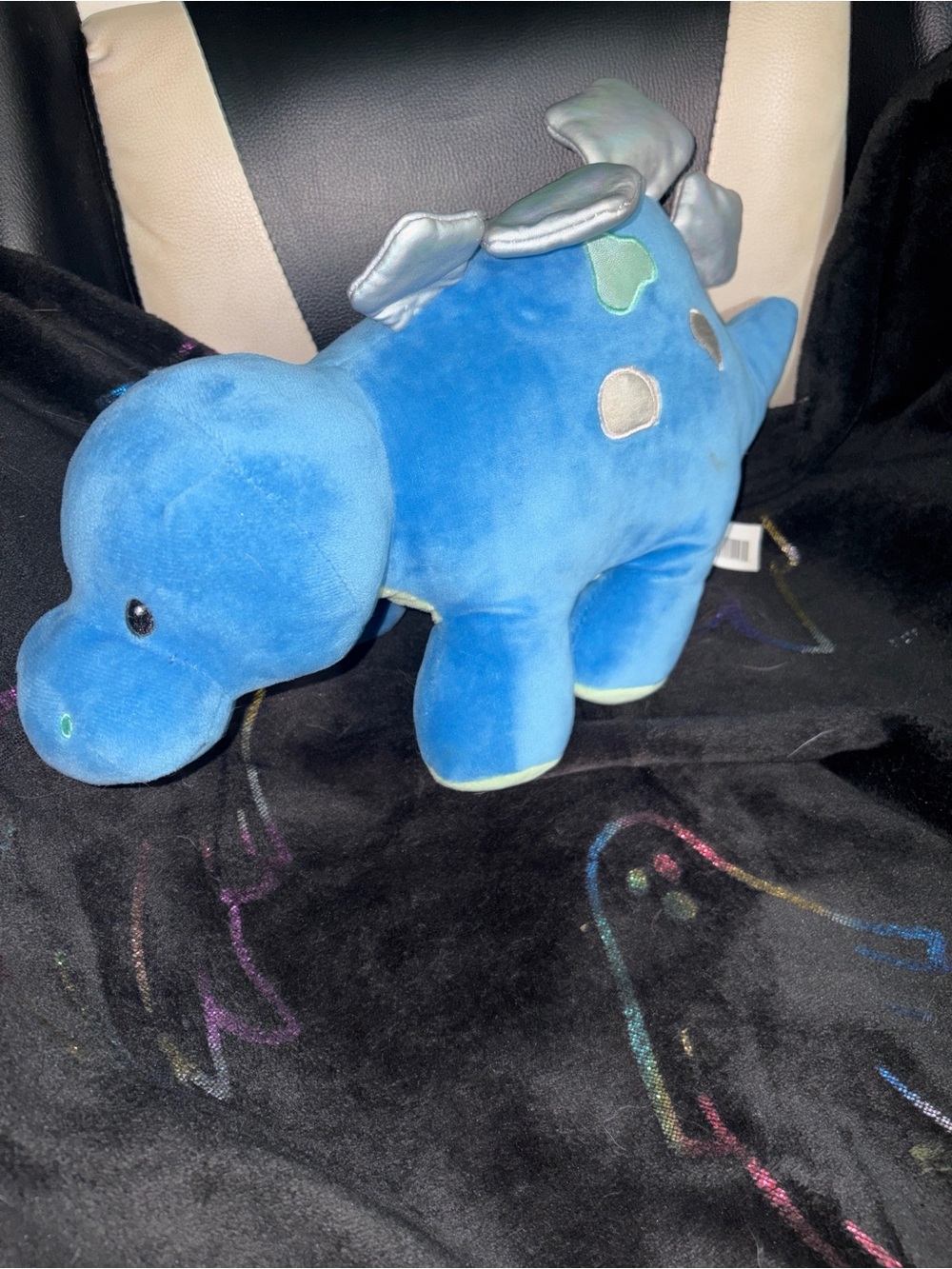 Blue Plush Dinosaur Toy - Soft Kids Stuffed Animal